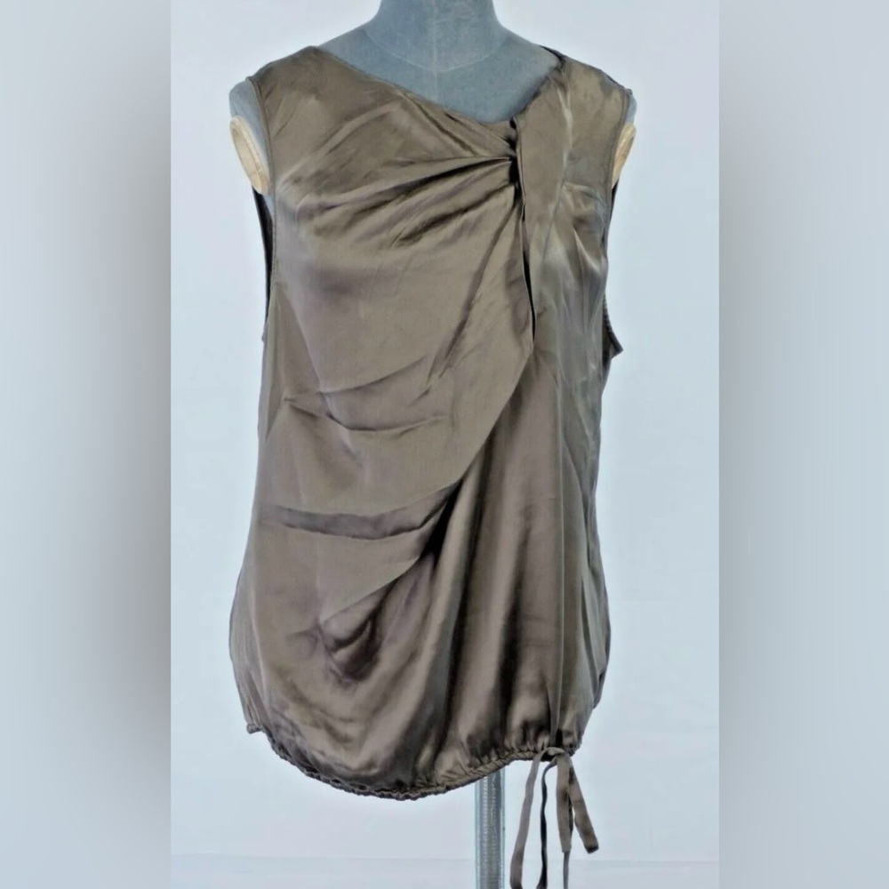 Theory silk gray metallic blouse. Size S. Excellent condition